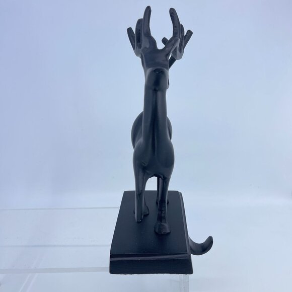 black metal reindeer stocking holders with antler holiday decor pair - Picture 8 of 9